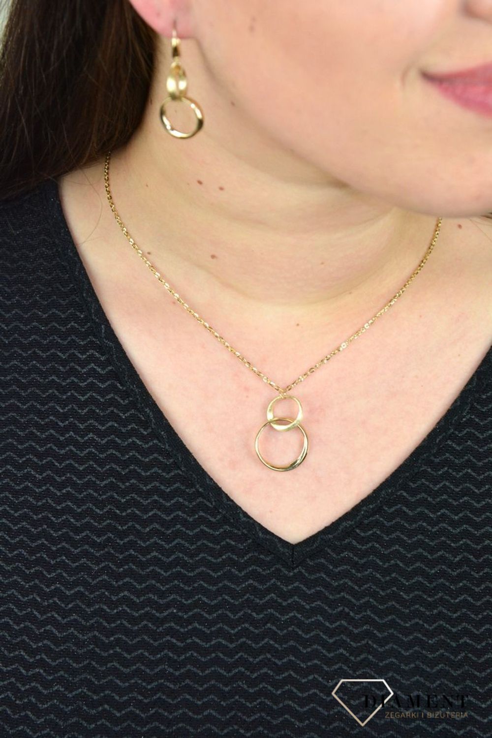 Złoty naszyjnik celebrytka wiszące koła DIA-NSZ-GA 244--585.jpg